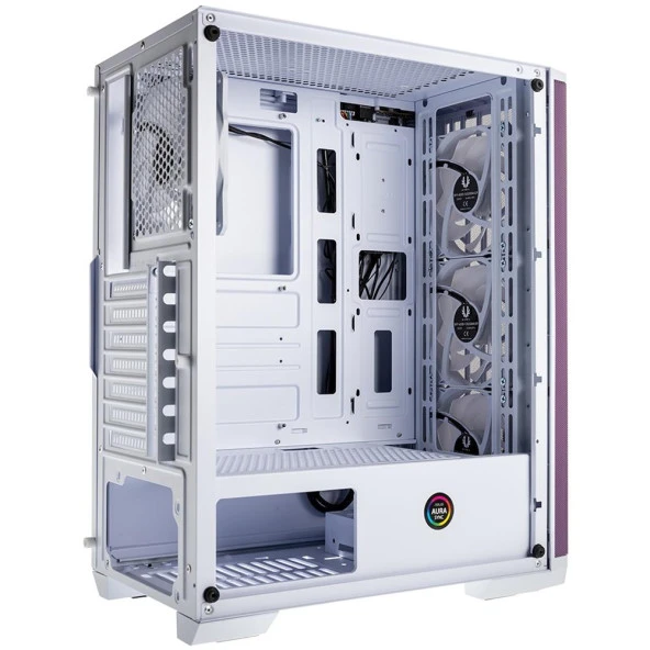 Bitfenix Nova Mesh SE NSE-300-WWGKP-4A Tempered Glass ARGB USB 3.0 ATX Beyaz Mor Mid Tower Kasa - 5
