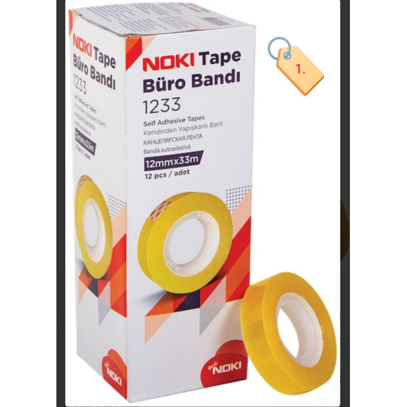 noki büro bandı 12mm-33m ebat 12li 10paket selobant ürün görseli