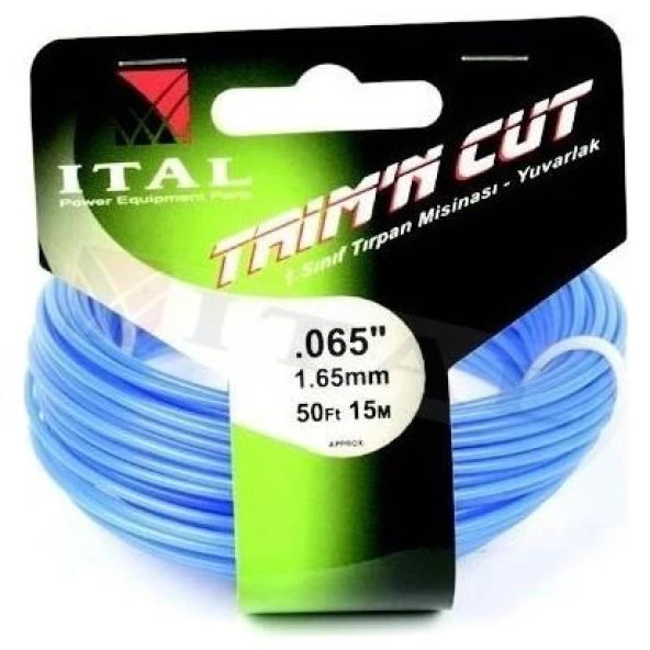 Ital 2.00Mm 15 Mt.Yuvarlak Yeşil Tırpan Misinası Ot Çim Kesme İpi ürün görseli