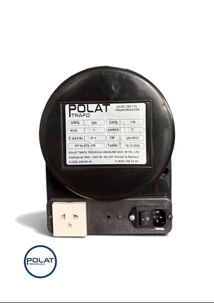 220 Giriş - 110 Çıkış  Çevirici Trafo Converter (1 KVA) IP TİP ürün görseli 1