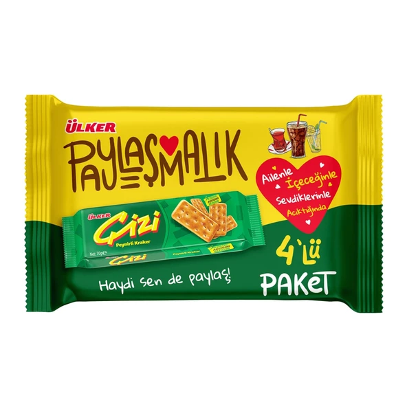Ülker Çizi Peynirli Kraker 4lü 280 Gr x 5 Adet - 3