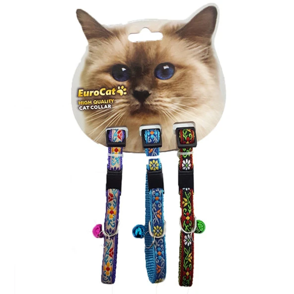 EuroCat Kedi Boy. Tas. Çiçek Des.10mm28cm (3 Lü)