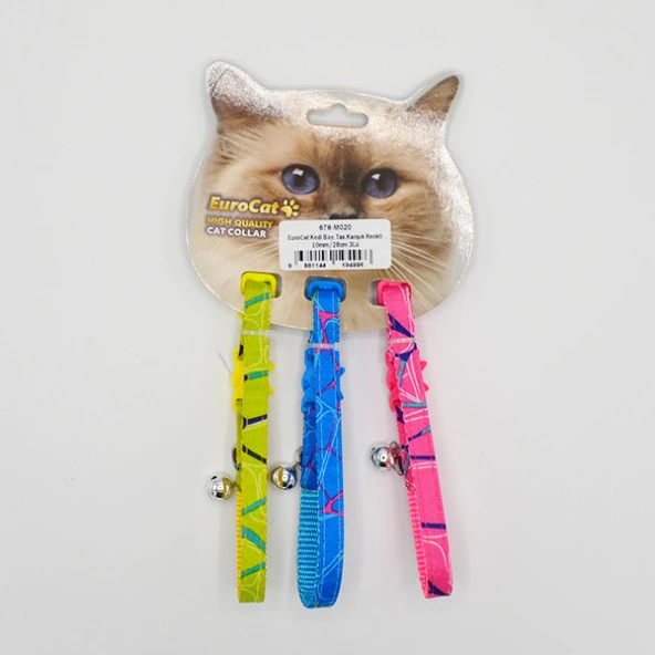 EuroCat Kedi Boy. Tas.Karışık Renkli 10mm28cm 3Lü ürün görseli