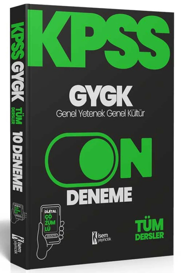 İsem 2024 Kpss Gygk 10 Deneme Dijital Çözümlü