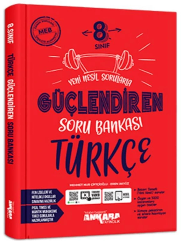 Ankara Yayıncılık 8. Sınıf Güçlendiren Türkçe Soru Bankası