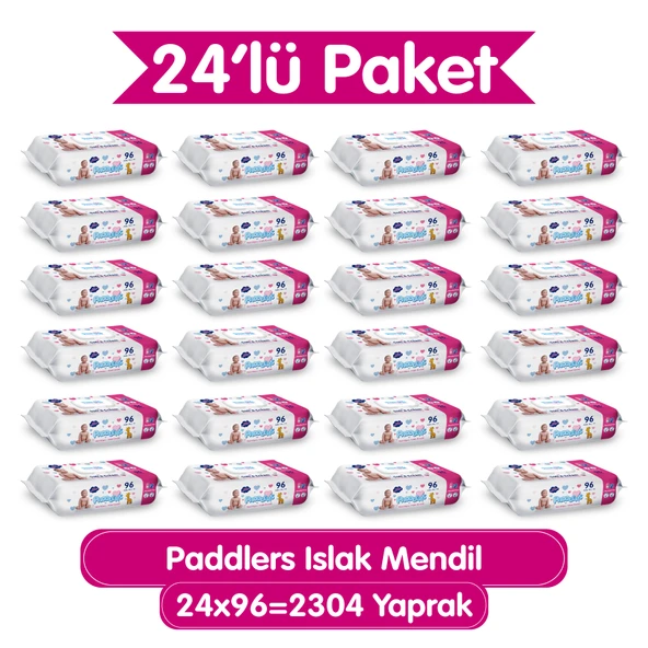 Paddlers Islak Mendil 24x96 lı Koli (2304 Yaprak) ürün görseli