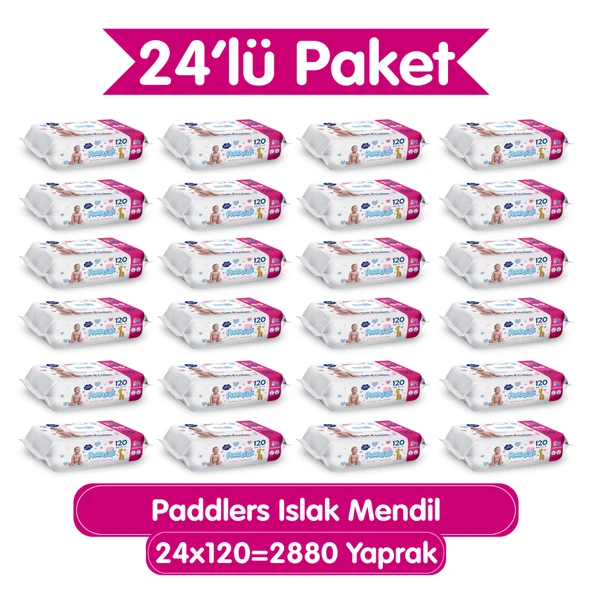 Paddlers Islak Mendil 24x120 li Koli (2880 Yaprak) ürün görseli