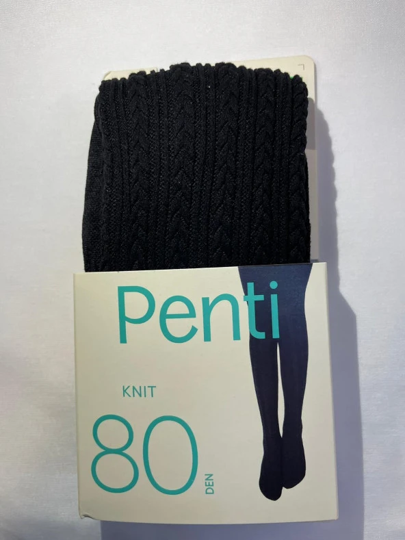 PENTİ PRETTY KNIT 80 DEN KÜLOTLU ÇORAP SİYAH 2-3 YAŞ ürün görseli