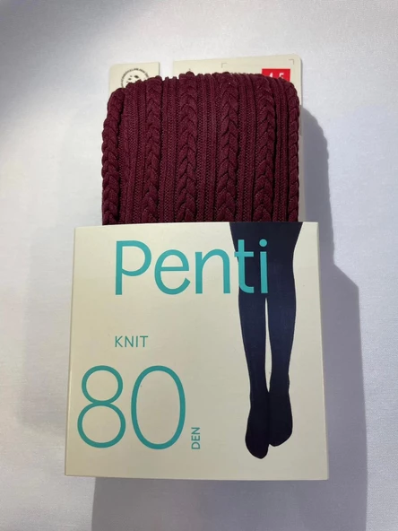 PENTİ PRETTY KNIT 80 DEN KÜLOTLU ÇORAP BORDO 4-5 YAŞ