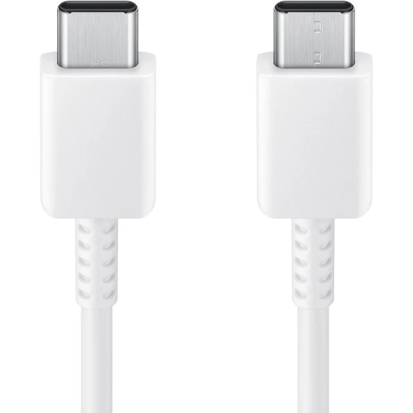 Samsung Huawei P Smart 2021 İle Uyumlu 60W Type-C To Type-C Data ve Şarj Kablo 1.8Metre Beyaz
