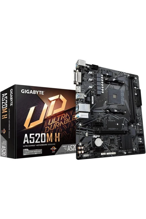 Gigabyte  A520m H Amd A520 Ddr4 M.2 Hdmı/dvı Matx Am4 Anakart