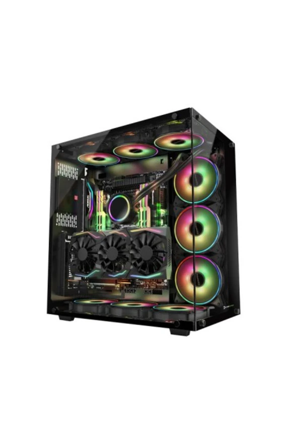 GamePower  Warcry 6x120mm Argb Fanlı Gaming Oyuncu Bilgisayar Kasası - Resim 1