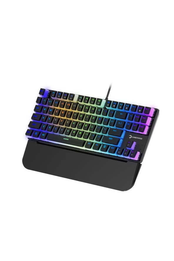 GamePower  Suki TKL Mekanik Blue Outemu Switch Puding Keycaps 87 Tuş Türkçe Q USB Gaming Klavye - Resim 2