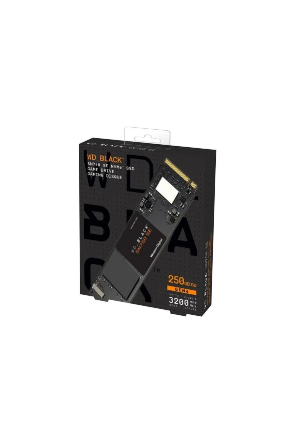 WD  250 GB Black SN750 WDS250G1B0E 3200MB/S 1000MB/S M.2 2280 NVMe SSD Disk - Resim 2
