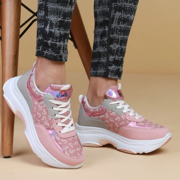 Swella Gül Kurusu Günlük Kadın Spor Ayakkabı Sneakers