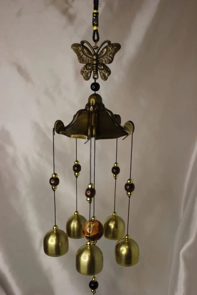 Deprem Zili Çanı Rüzgar Çanı Zili Feng Shui Yin Yang Kelebek ürün görseli