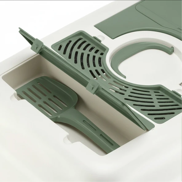 BvLX  5092 Kapalı Büyük Boy Kedi Tuvaleti XXL - Resim 7