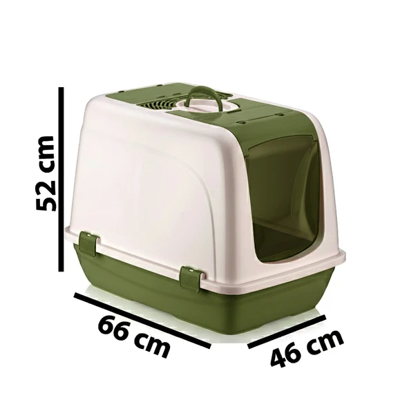 BvLX  5092 Kapalı Büyük Boy Kedi Tuvaleti XXL - Resim 10