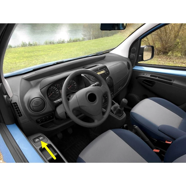 Citroen Nemo 2008-2017 Sol Ön Cam Düğmesi Çiftli Çerçeveli 735518654 ürün görseli