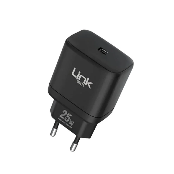 LinkTech C211 25W PD Type-C Çıkışlı Şarj Adaptörü Siyah