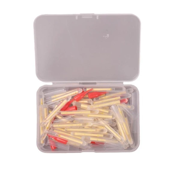 Valkyrie 50 Adet Kutulu Extra Aparatlı Fosfor Fitili - 39x4,5mm XXL boy - Glow Sticks - Yem İçi, Olta Ucu, Şamanda