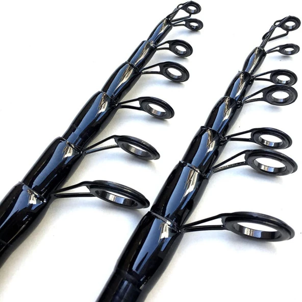 Valkyrie 2.4m Karbon Fiber Spinning 10-40gr LRF Olta Kamış - Ultra Hafif 125gr - Spin ve Baitcasting At Çek - 2kg taşıma - 8 Boğum Teleskopik - 9