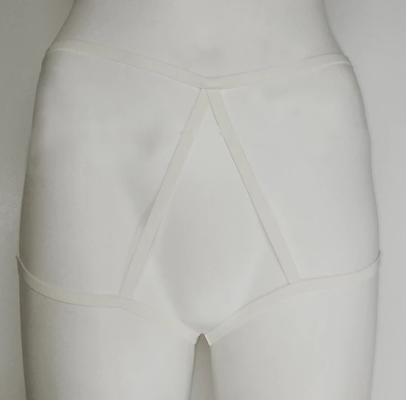 ASM1278 Kadın Ekru Karamis Boxer Şort - 2