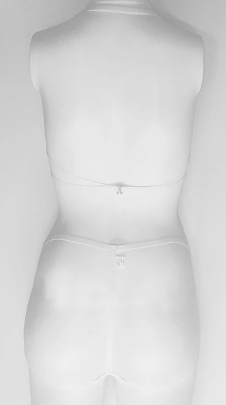 ASM1276 2 Li Kadın Ekru Karamis Bralet Takım - Resim 3