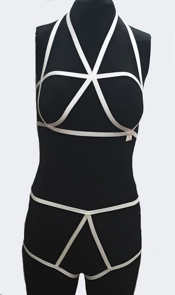 ASM1276 2 Li Kadın Ekru Karamis Bralet Takım - Resim 5