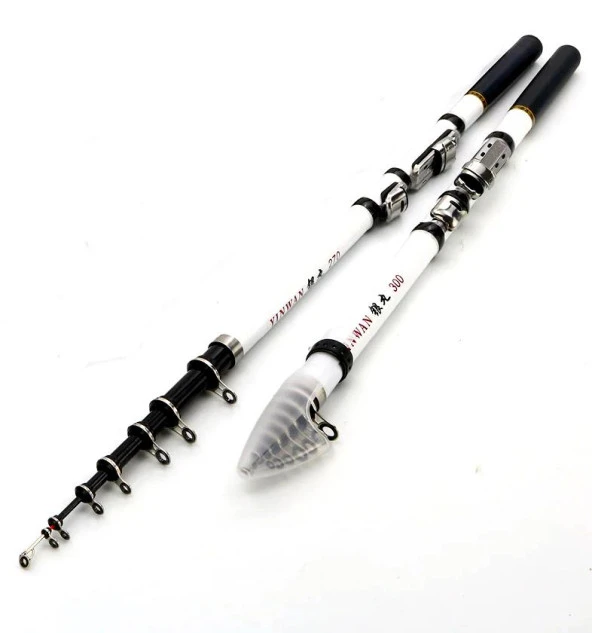 Valkyrie 3 Metre Karbon Fiber Balık Olta Kamış - 9 Boğum 9 Halka Teleskopik - - 8