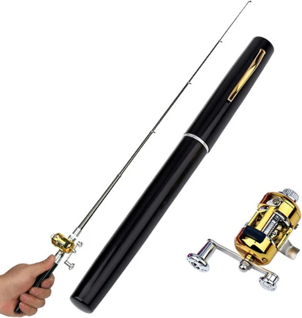 Valkyrie 1 Metre Teleskopik Mini Cep Olta Seti Kalem Kamış Olta - 3