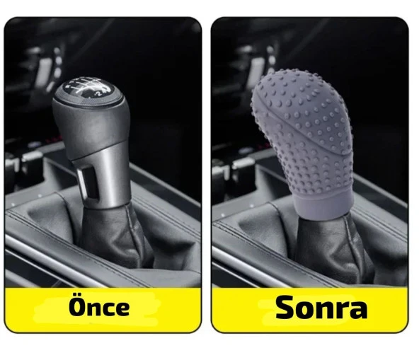 Balp Universal Gri Esnek Silikon Vites Topuzu Kılıfı - 2