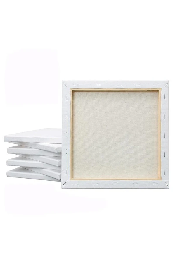 Tuval 10x10 Astarlı Kare Mini Tuval 8 Adet Resim Tuvali 10*10 Tual Akrilik Boya Yağlı Boya İçin İdeal
