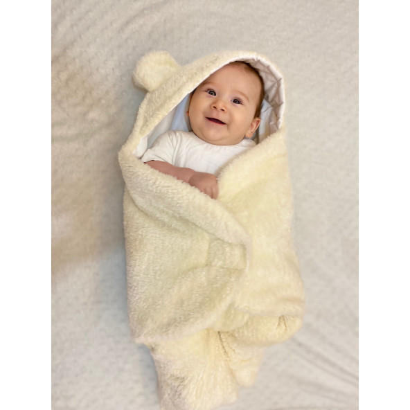 Miracix 0-7 Ay Bebek Dış Kundak Uyku Tulumu Welsoft Peluş - 4
