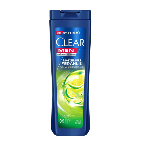 Clear Men Kepeğe Karşı Etkili Şampuan Maksimum Ferahlık Yağlı Saç Derisi İçin Limon Özlü 350 ml - 2
