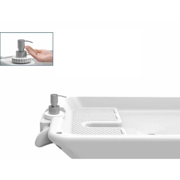 Porvaletti Tekerlekli Portatif Lavabo, 30L Temiz Su Tanklı - Resim 5