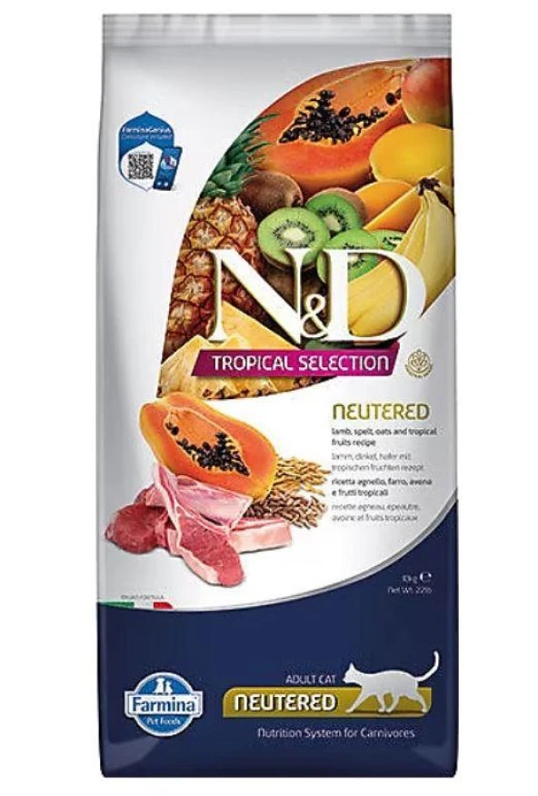 N&D Tropical Selection Kuzu Etli Kısırlaştırılmış Kedi Maması 10 Kg
