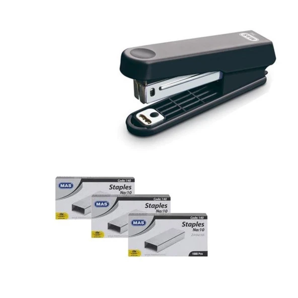 Mas 754 Zımba Makinesi Basic Siyah + 3 Adet Zımba Teli ürün görseli