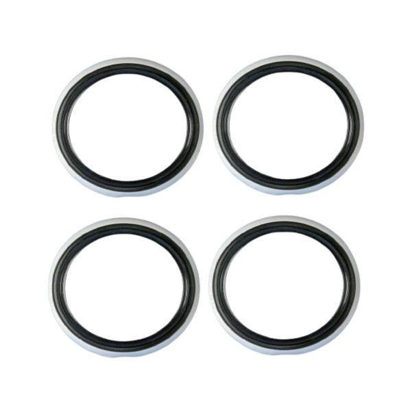 Atlas Marka otomobil 13 Jant Lastik Yanağı Siyah Beyaz Çift Renk 4 Lü Set Yanak - 5