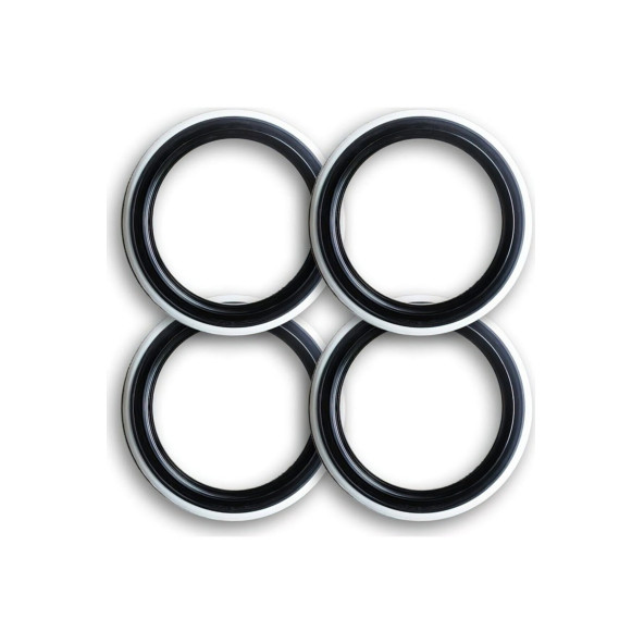 Atlas Marka otomobil 16 Jant Lastik Yanağı Siyah Beyaz Çift Renk 4 Lü Set Yanak