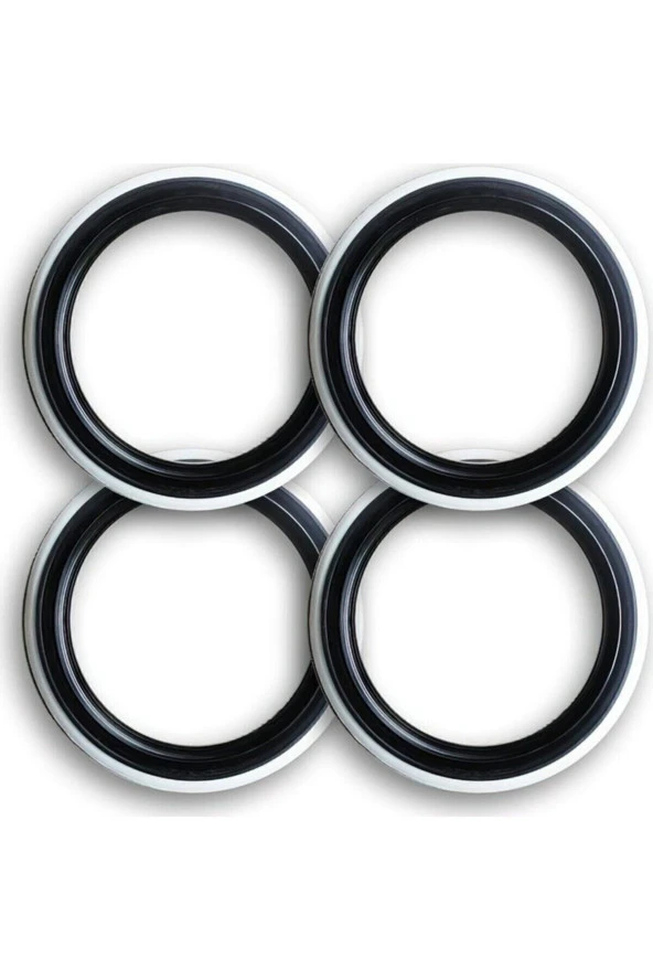 Atlas Marka otomobil 13 Jant Lastik Yanağı Siyah Beyaz Çift Renk 4 Lü Set Yanak