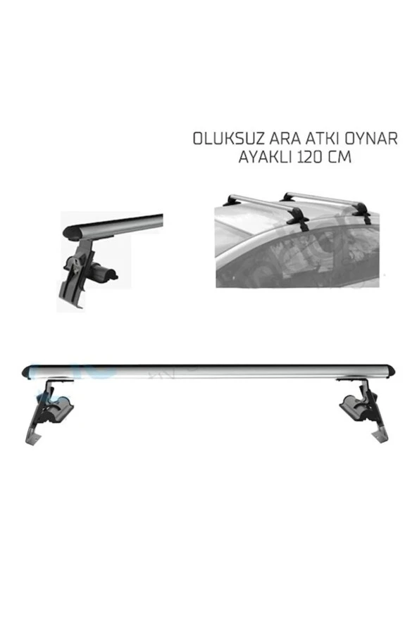 Citroen C3 Alüminyum Oluksuz Tip Port Bagaj Tavan Çıtası Ara Atkı Barı Kapıdan Sıkıştırmalı