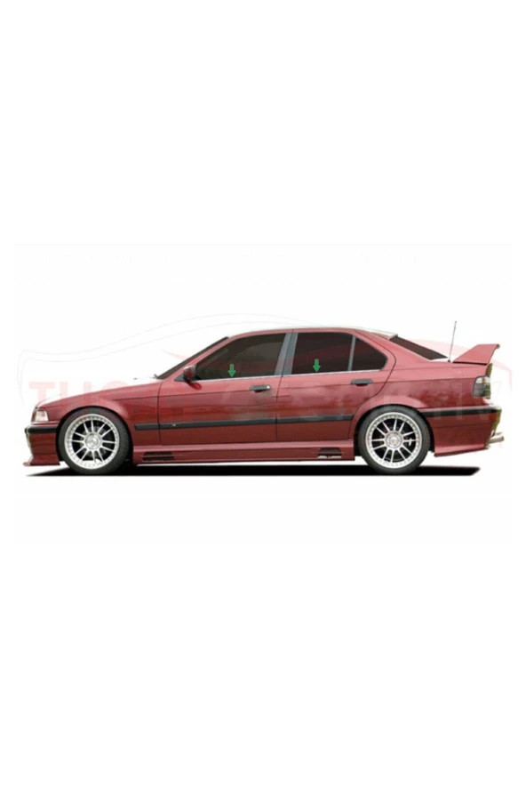 Bmw E36 Krom Cam Çıtası 4 Parça 1991-1998 Paslanmaz Çelik