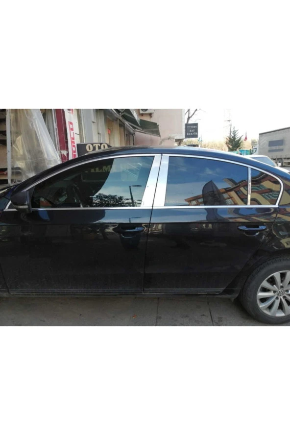 Volkswagen Passat B7 Krom Cam Direği (2012 - 2013) Paslanmaz Çelik 6 Parça