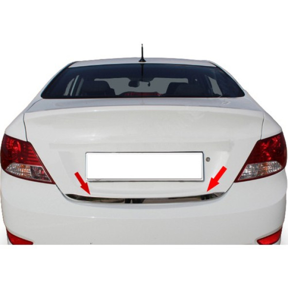 Hyundai Accent Blue (2011-2019 ) Krom Bagaj Alt Çıtası Paslanmaz Çelik - 1