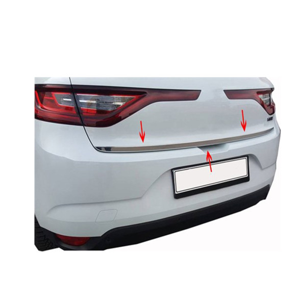 Renault Megane 4 Sedan ( 2016-2023 ) Krom Bagaj Alt Çıtası Paslanmaz Çelik - 3
