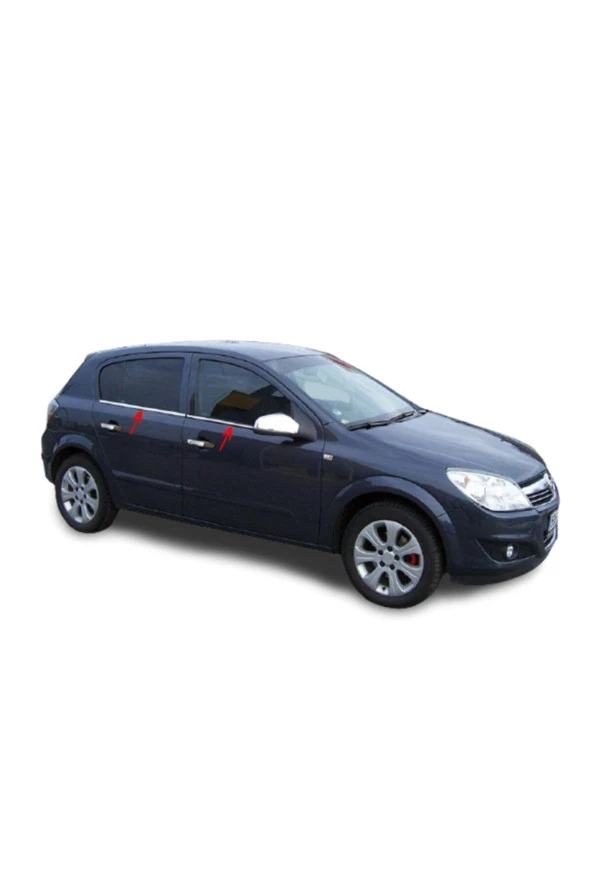 Opel Astra H Kasa Hb (2004-2012 ) Paslanmaz Krom Cam Çıtası 4 Parça