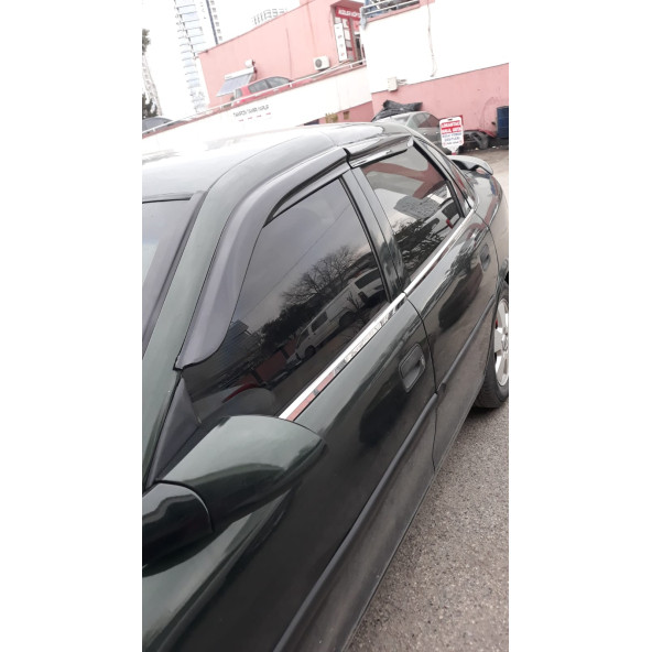 Opel Vectra B Kasa (1995-2002 ) Paslanmaz Krom Cam Çıtası 4 Parça - 3