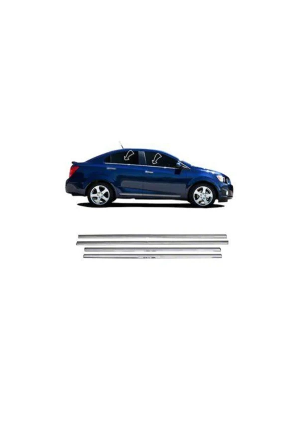 Chevrolet Lacetti  Sedan ( 2004-2011 ) Krom Cam Çıtası Paslanmaz Çelik 4 Parça