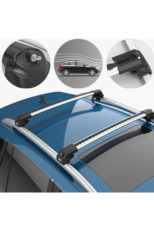 Turtle Aır-1 Vw Passat B6 Sw 2005-2010 Kilitli Port Bagaj Ara Atkı Tavan Barı Arabar ürün görseli